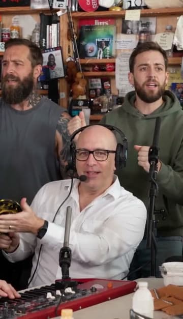 The desk joins in: a frame from a Tiny Desk AI sample video